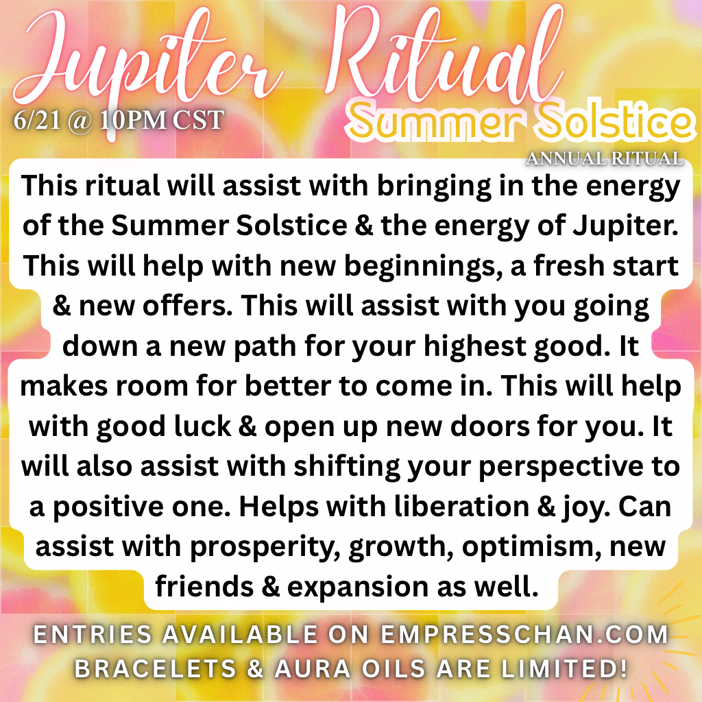 Annual Jupiter Summer Solstice Ritual