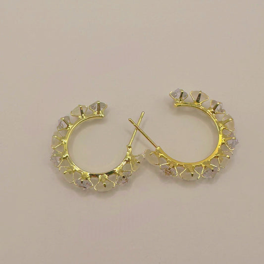Selenite Hoop Earrings