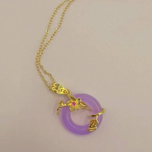 Purple Jade Necklace