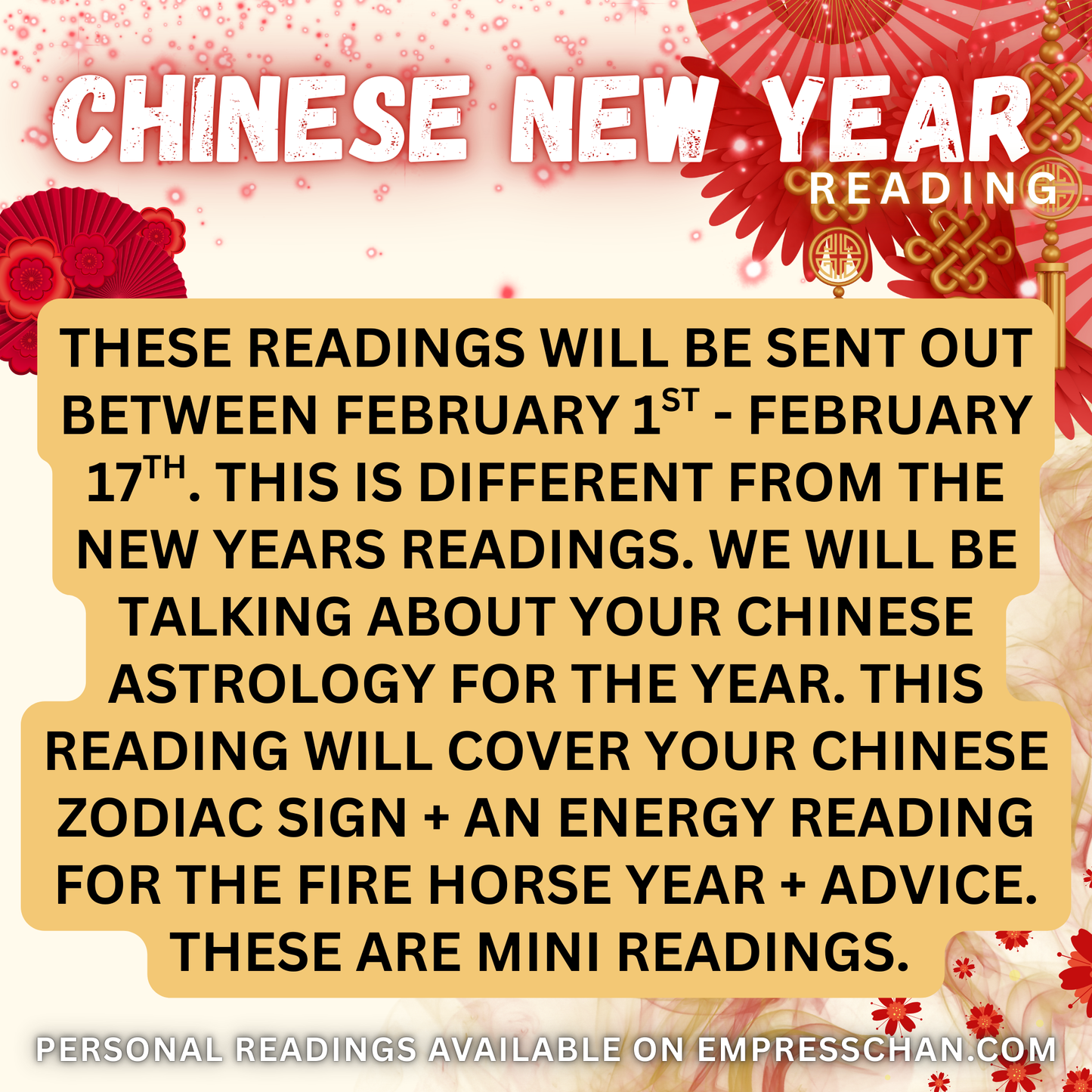 Chinese New Year Mini Personal Reading