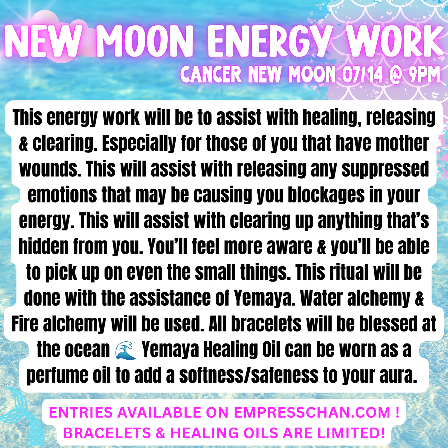New Moon in Cancer - Yemaya Energy Work