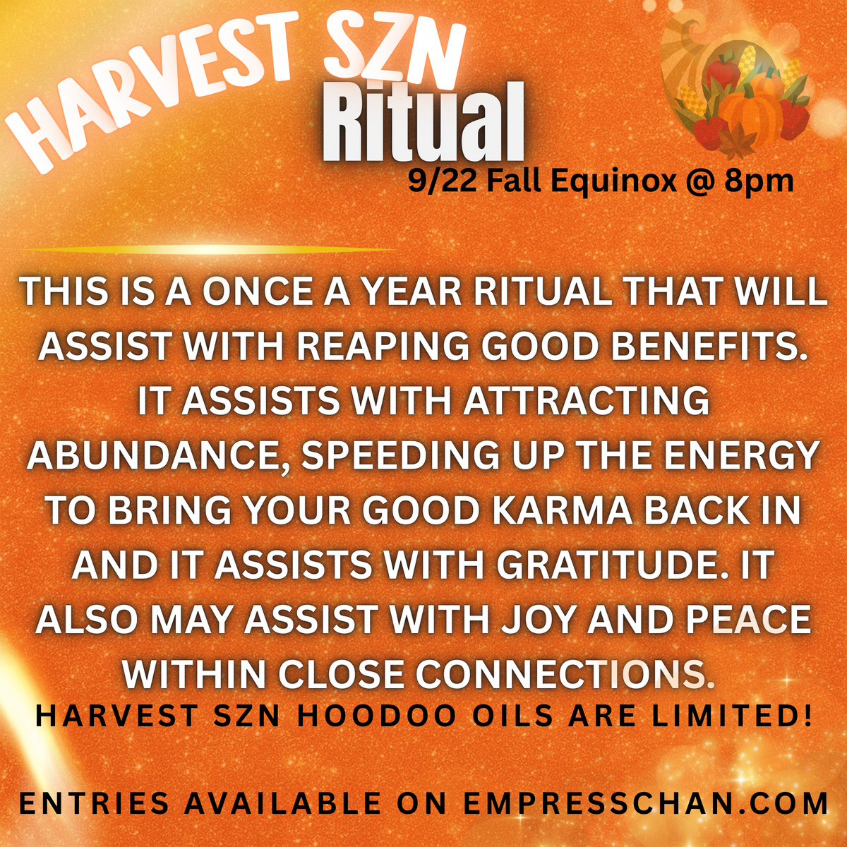 Harvest Szn Ritual 9/22