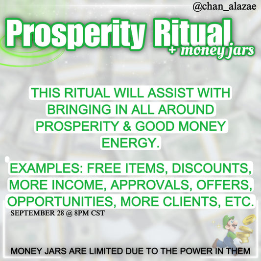 Prosperity Ritual + Money Jar 09/28